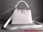 Super Quality CopyLouis Vuitton CAPUCINES PM Womens White Handbag buy online